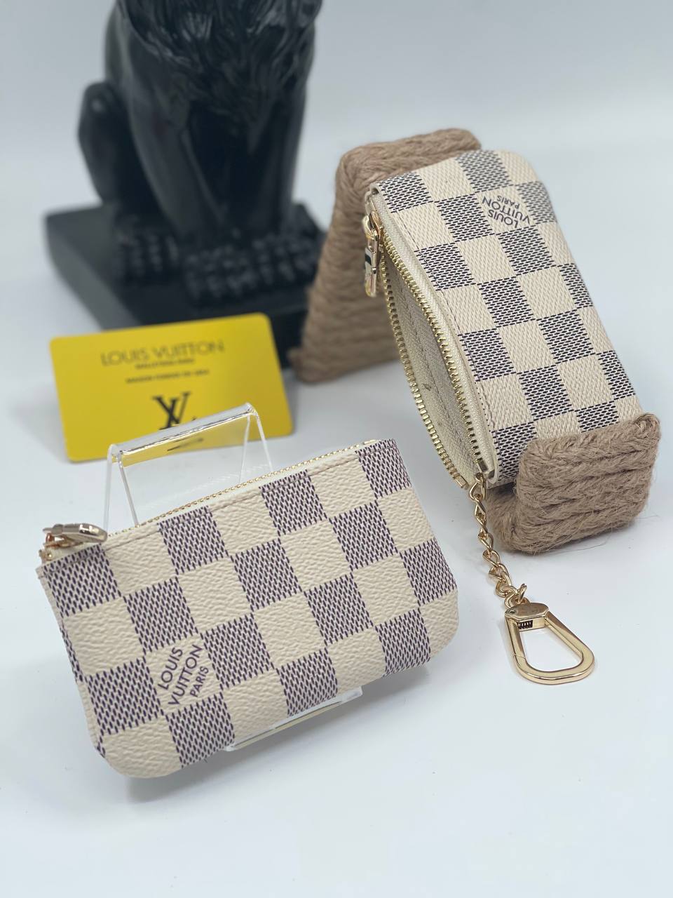 Louis Vuitton Μπρελοκ-Πορτοφόλι Λευκό