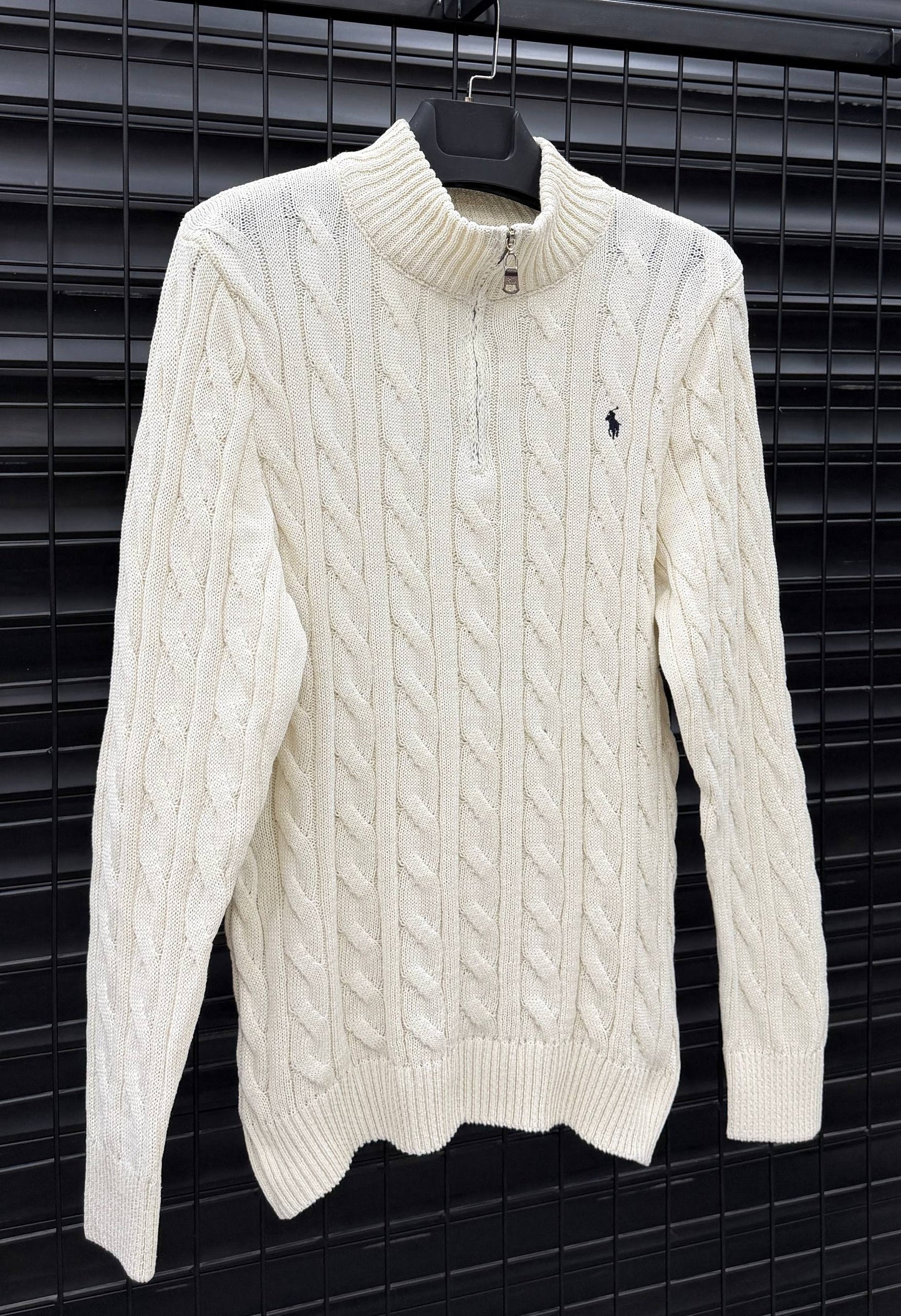 Polo Logo Sweatshirt White Zip