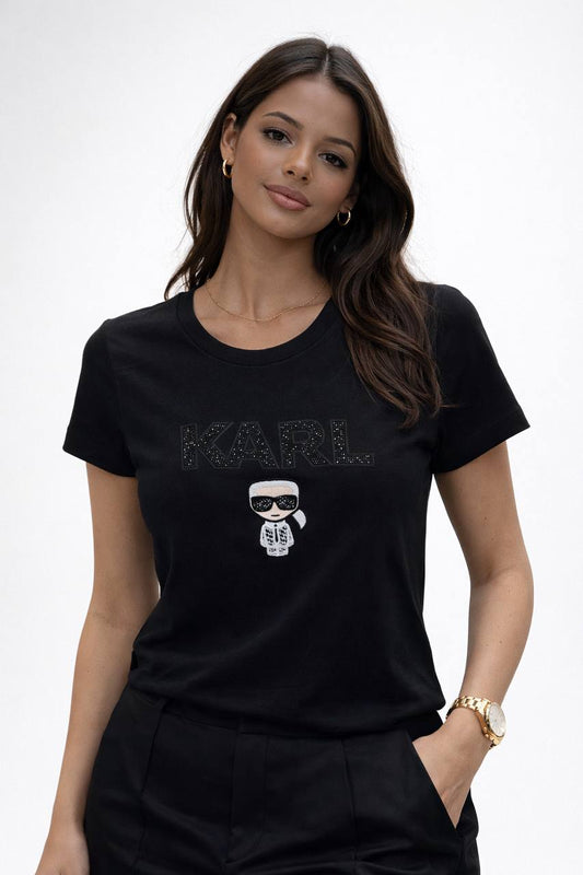 Karl Lagerfeld Μπλουζάκι Μαύρο