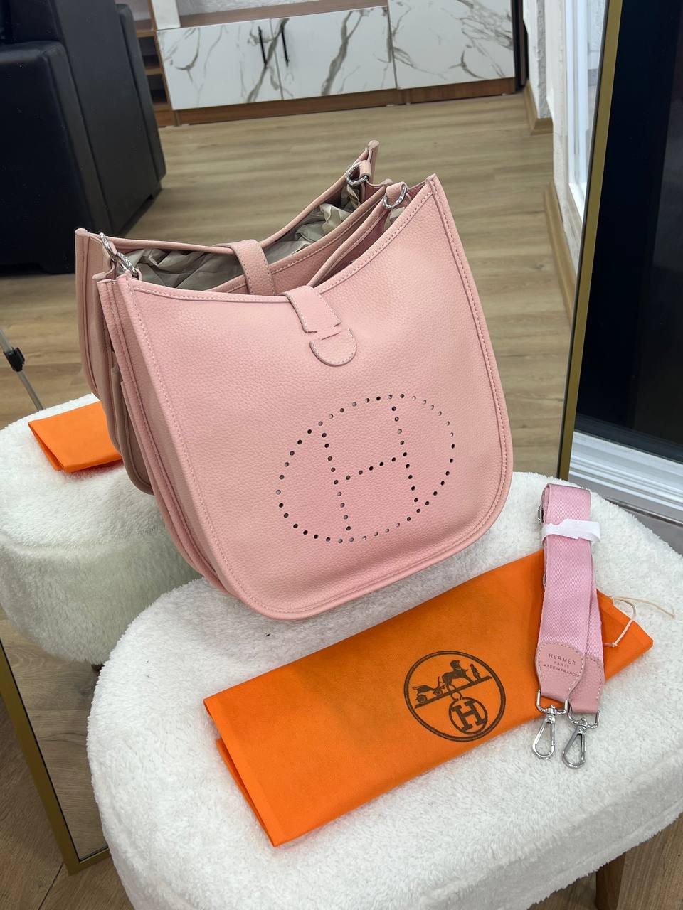 Hermes Evelyn Big Size Ροζ