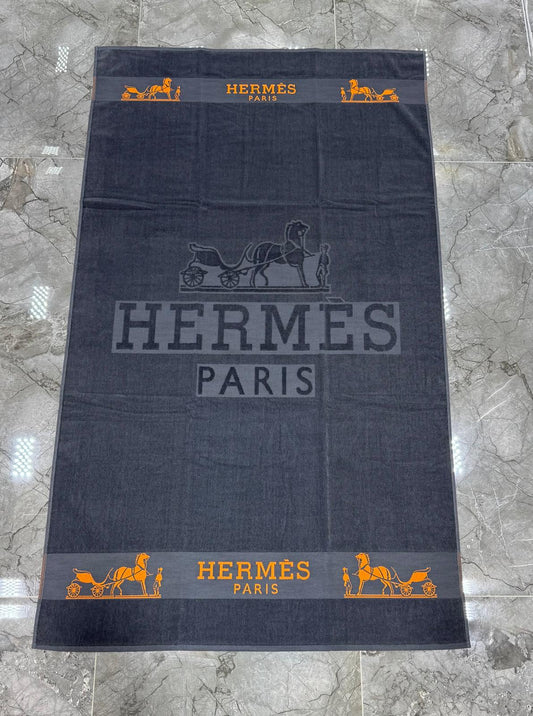 Hermès Paris Beach Towel Black