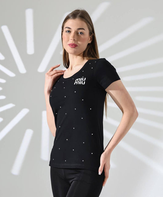 Miu Miu Μπλουζάκι Μαύρο