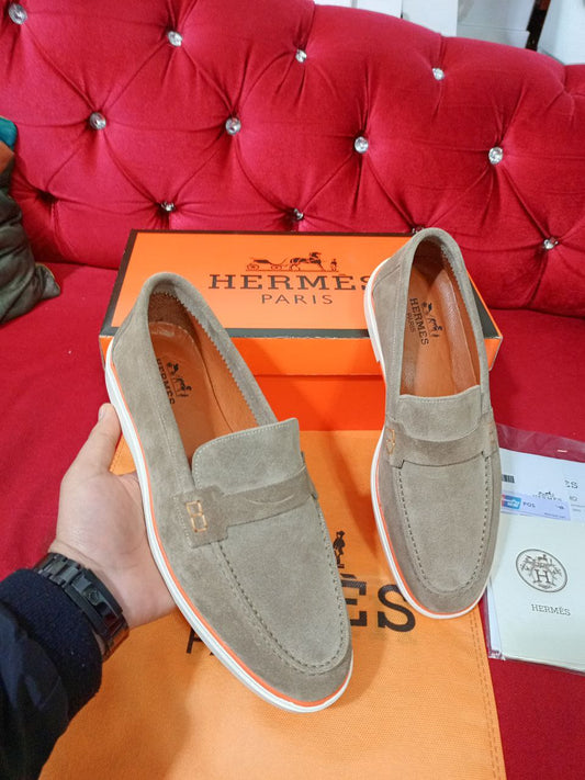 Hermes Loafers Beige