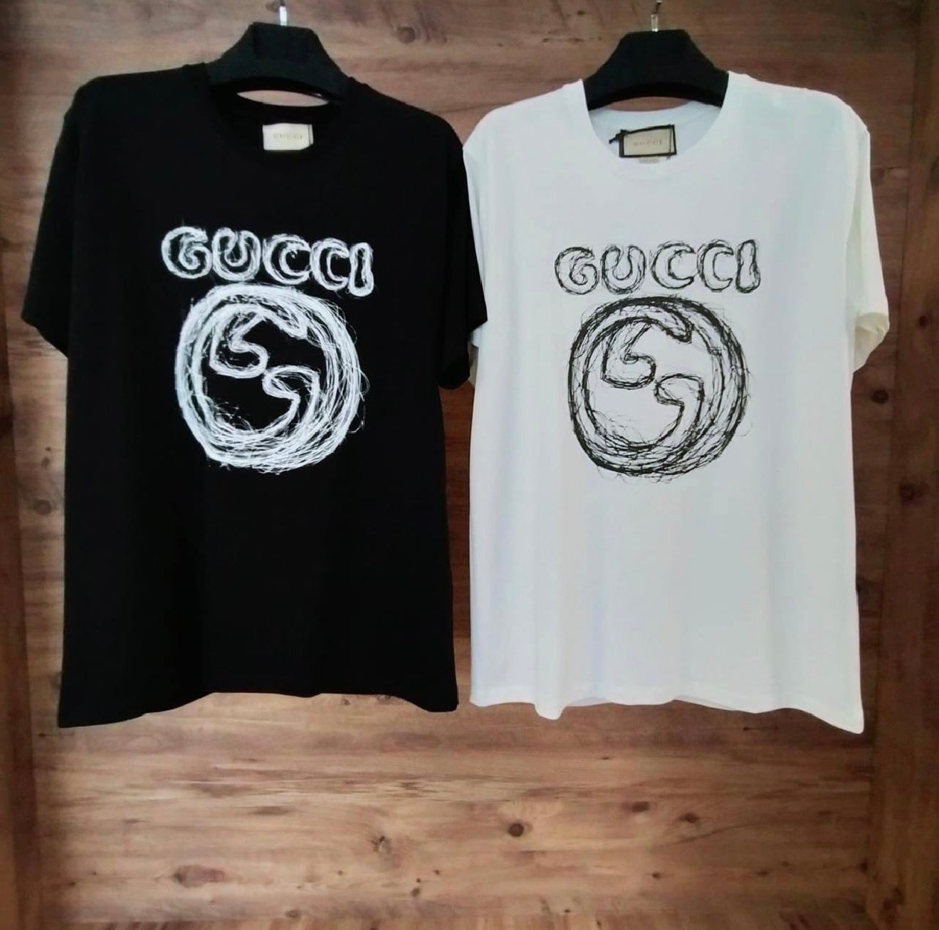 Gucci Scribble Logo T-Shirt White & Black