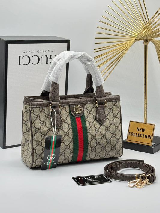 Gucci Ophidia GG Small Tote Bag Brown