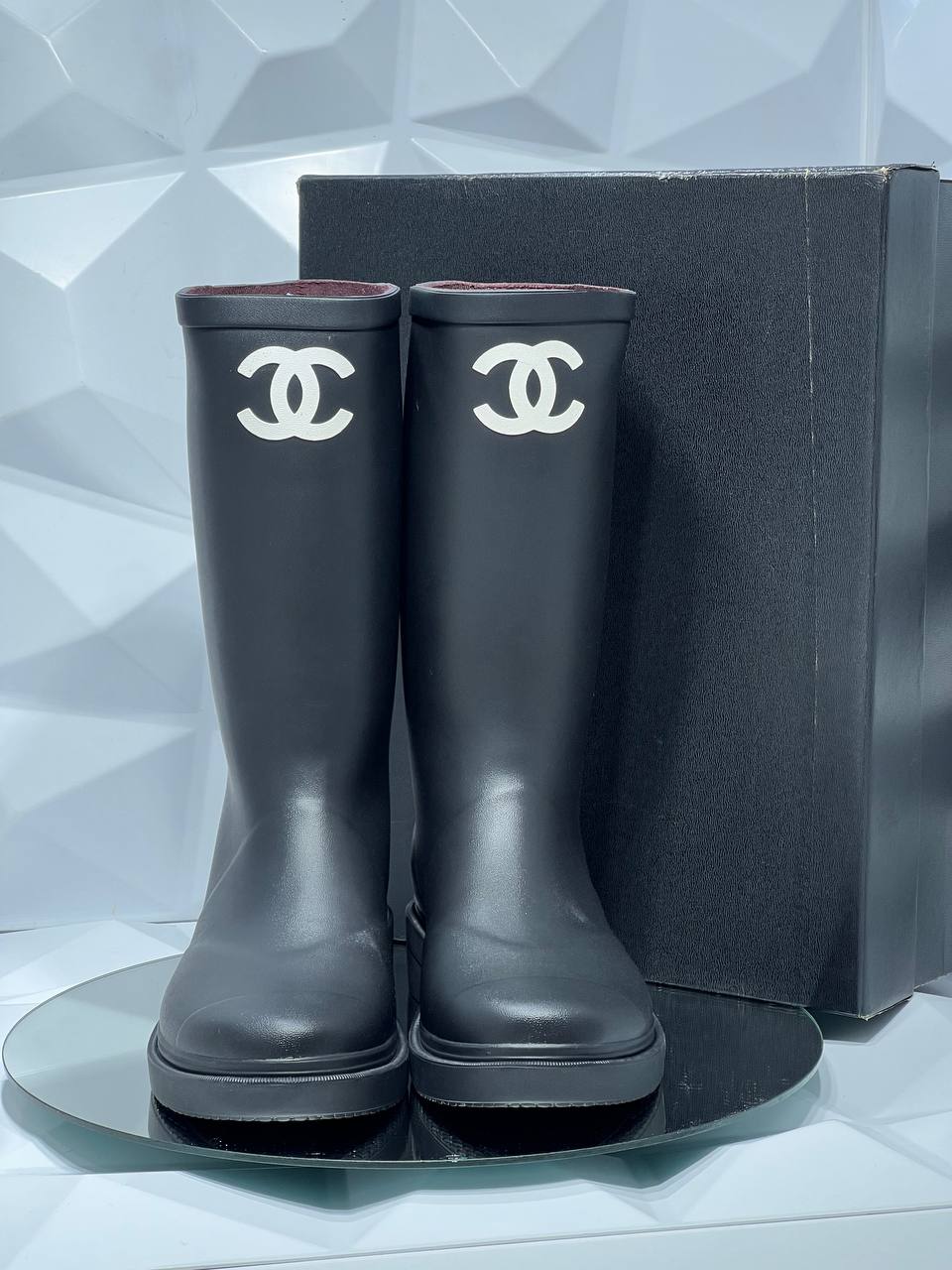 Chanel Rubber Rain Boots
