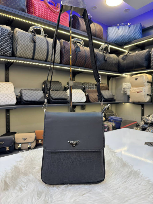 Prada Saffiano Leather Crossbody Bag Black