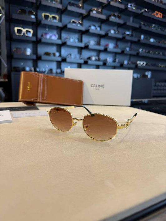 CELINE Triomphe Gold Sunglasses