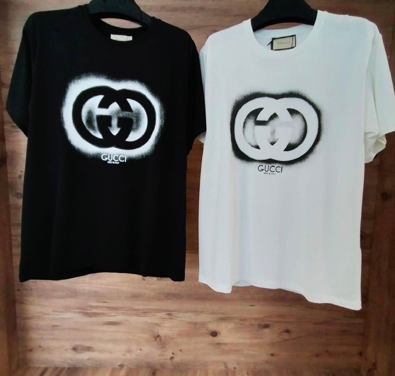 Gucci Spray Paint Logo T-Shirt White & Black