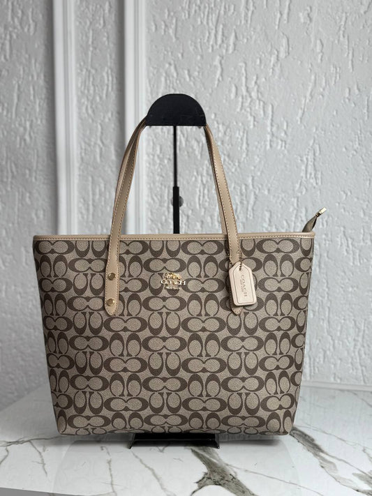 Coach City Tote Signature Beige