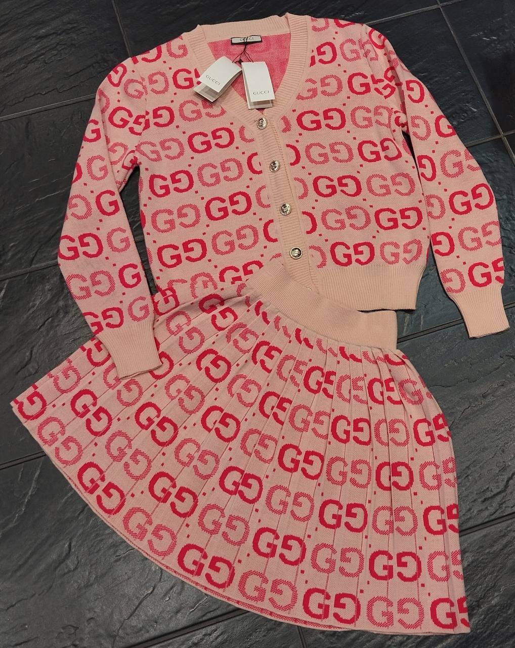 Gucci GG Knit Pink Set