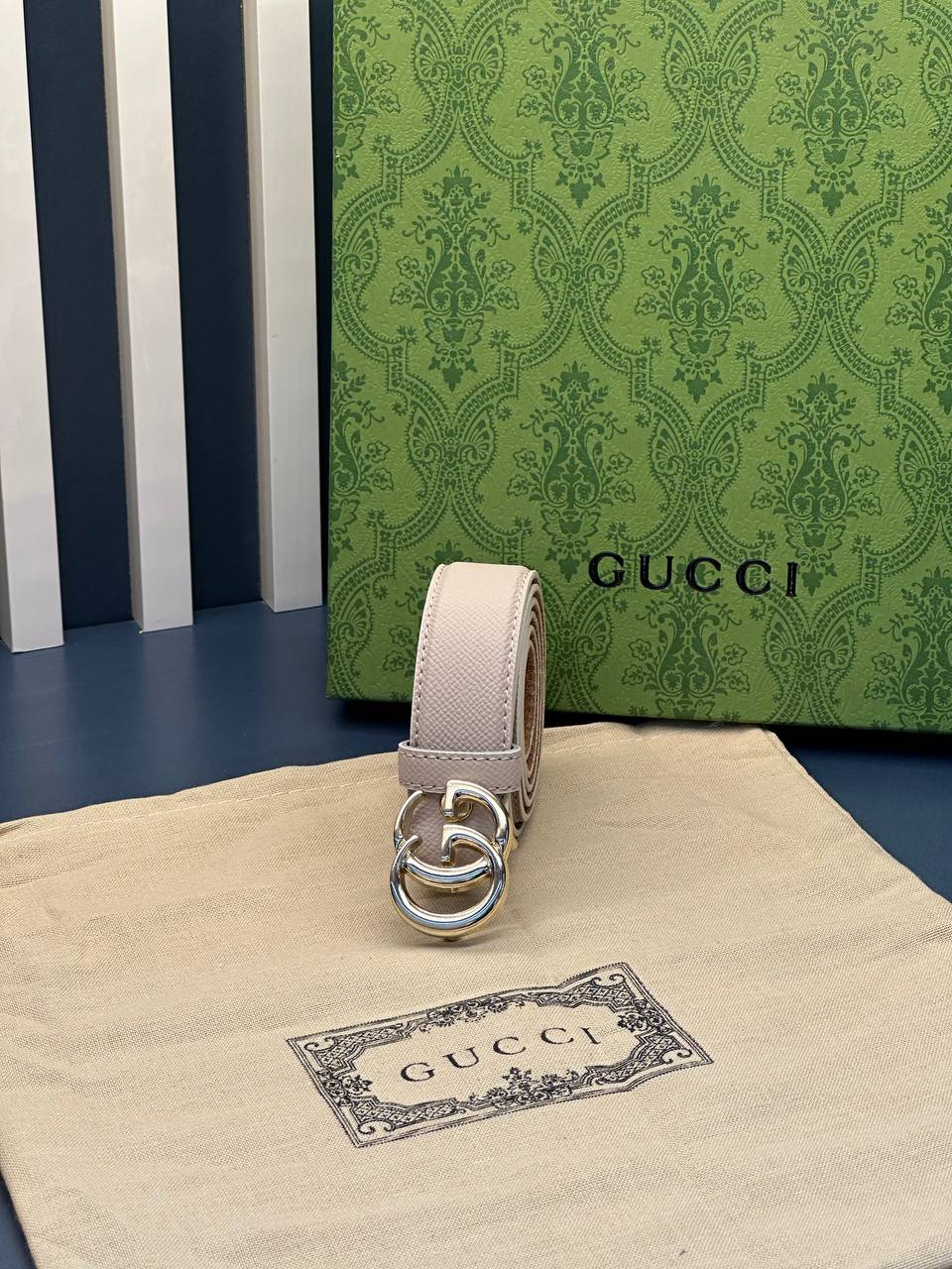 Gucci GG Marmont Belt Light Beige