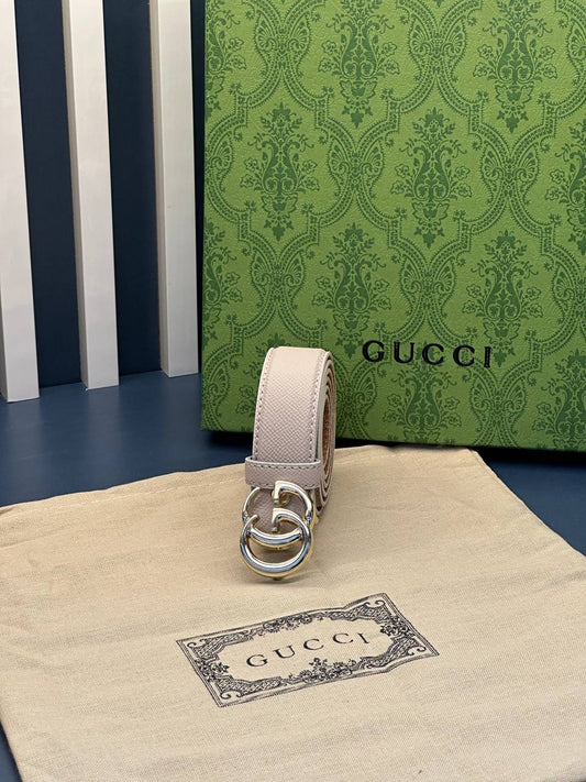 Gucci GG Marmont Belt Light Beige