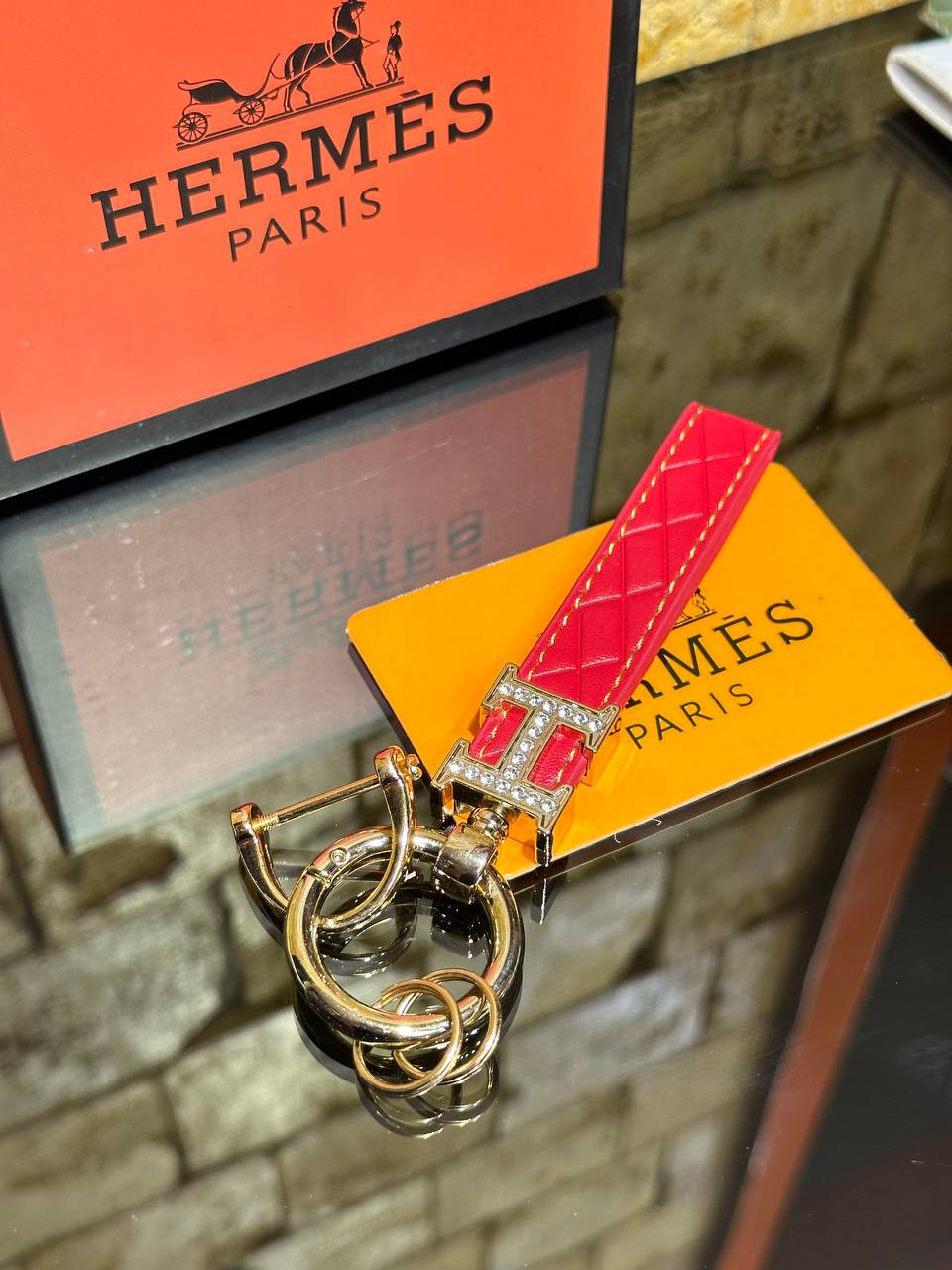 Hermes Μπρελόκ Κόκκινο