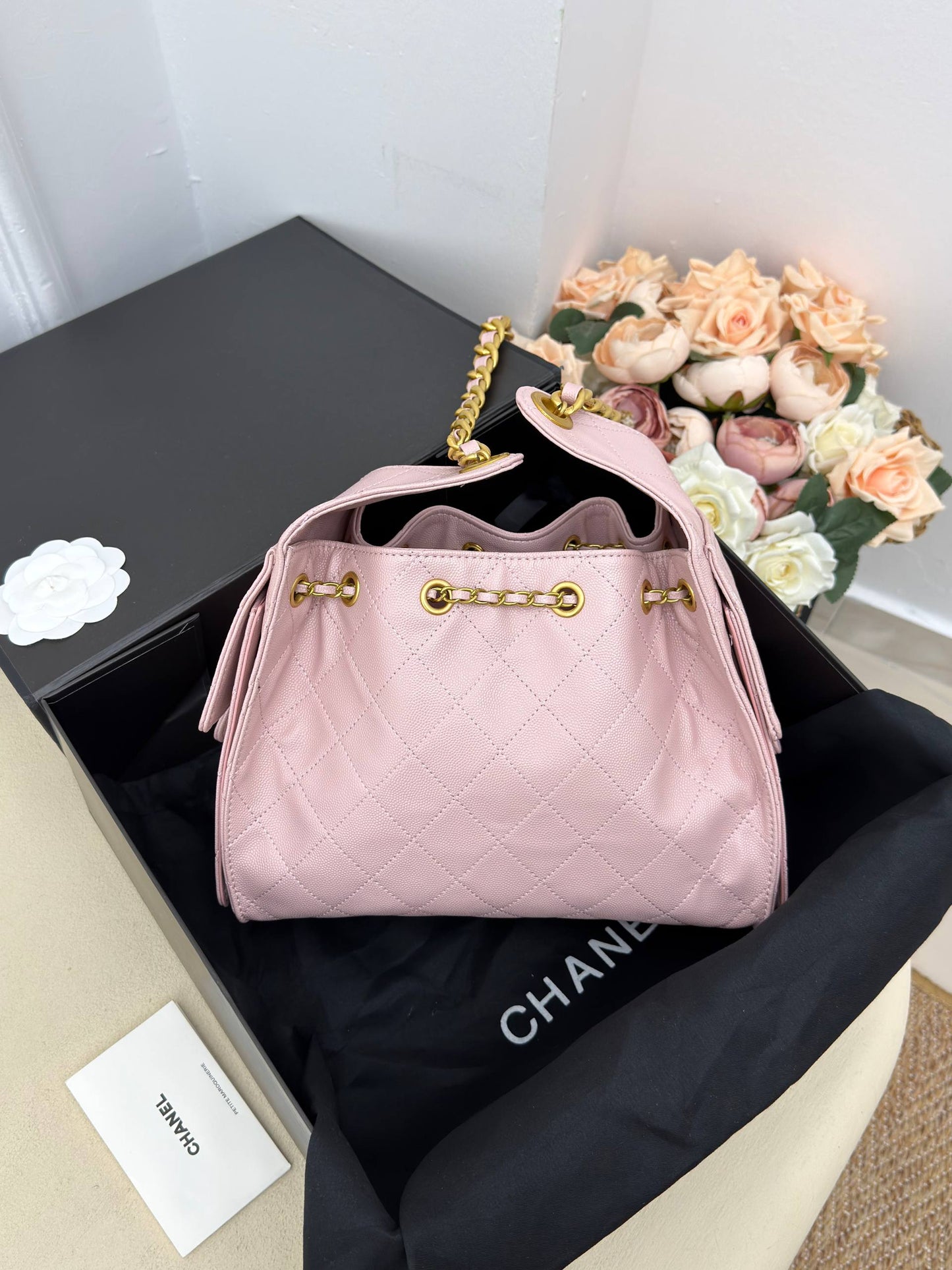Chanel Gabrielle Drawstring Bag Pink