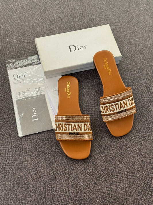 Dior Dway Slide Tan