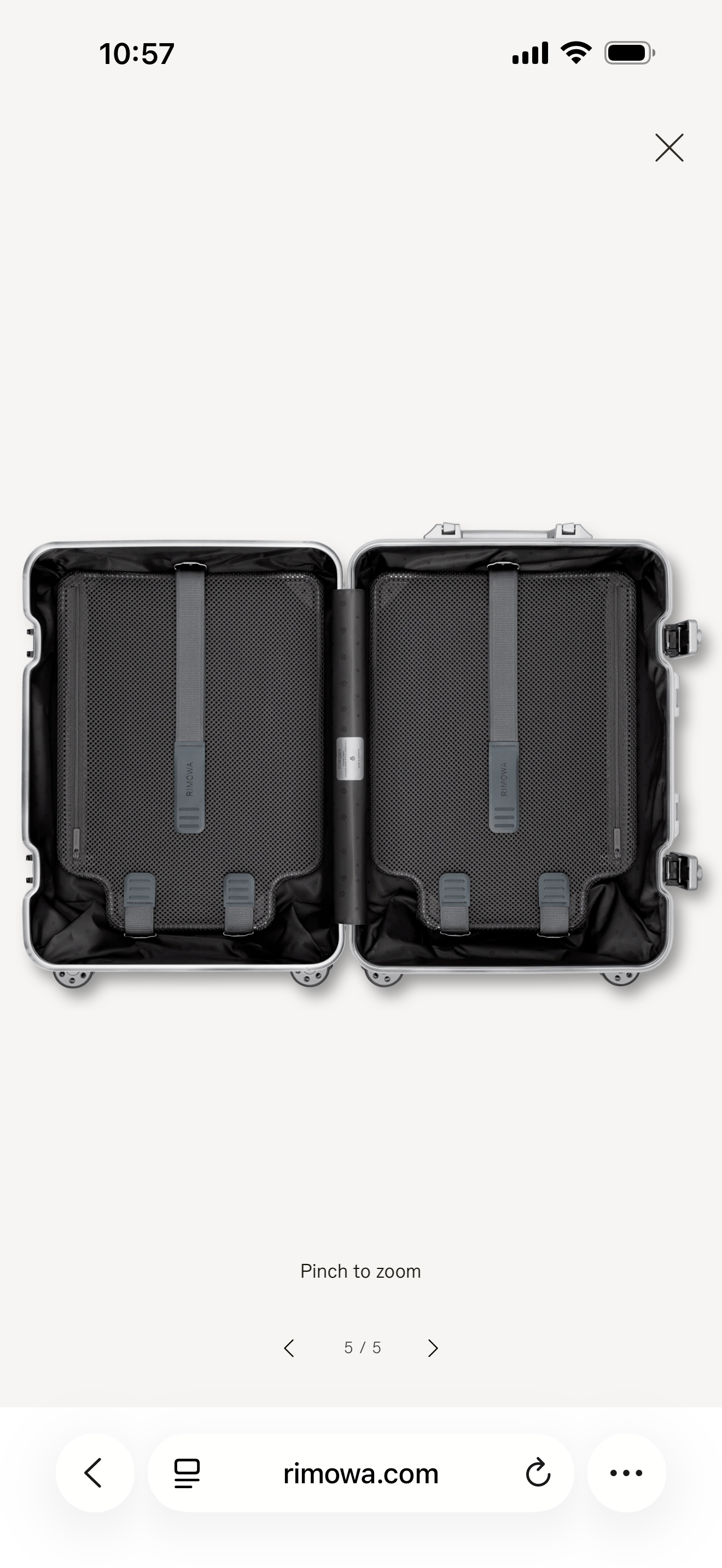 Rimowa Cabin Size Aluminium Suitcase Silver