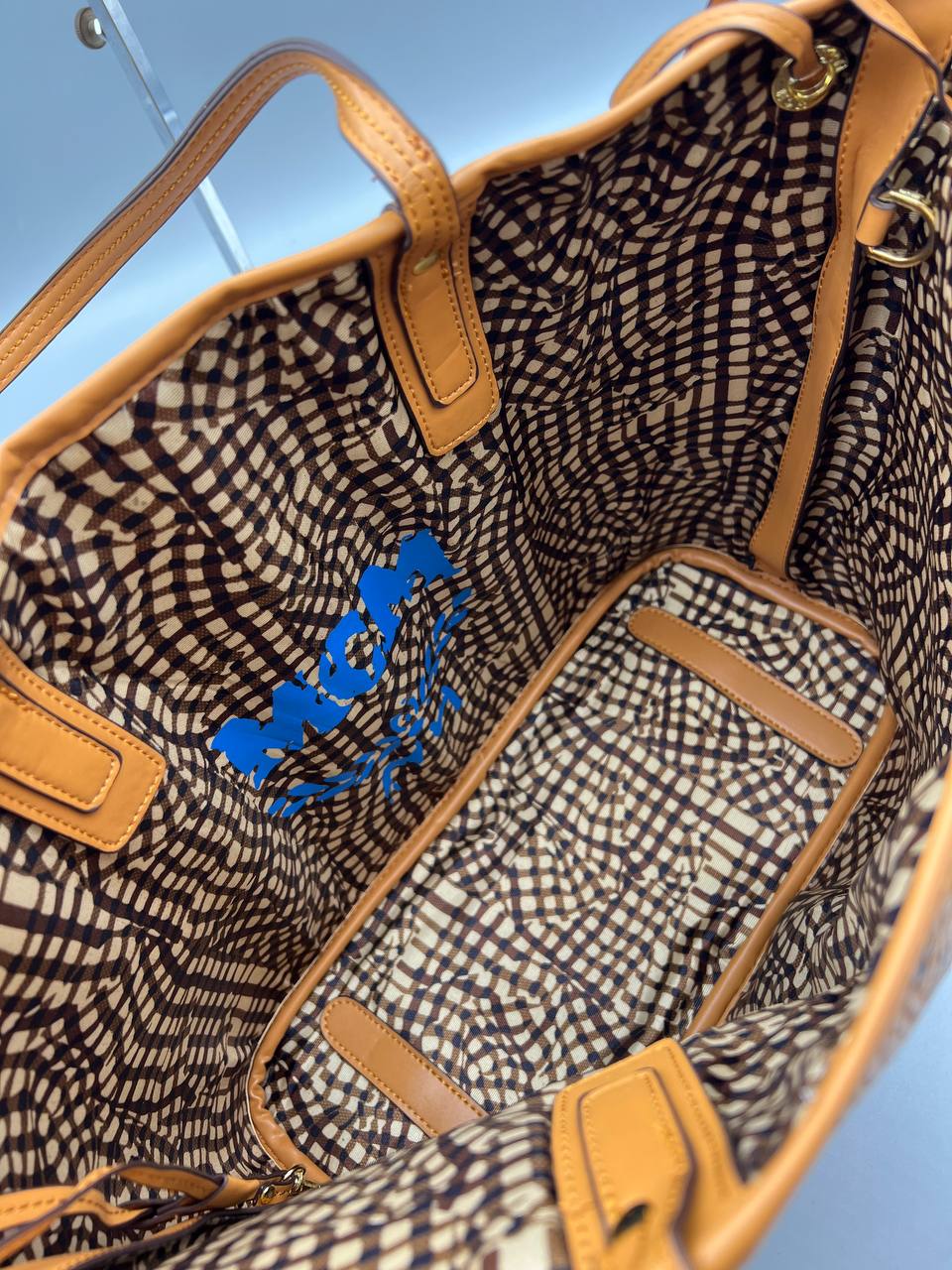 MCM Shopper Bag Cognac Set