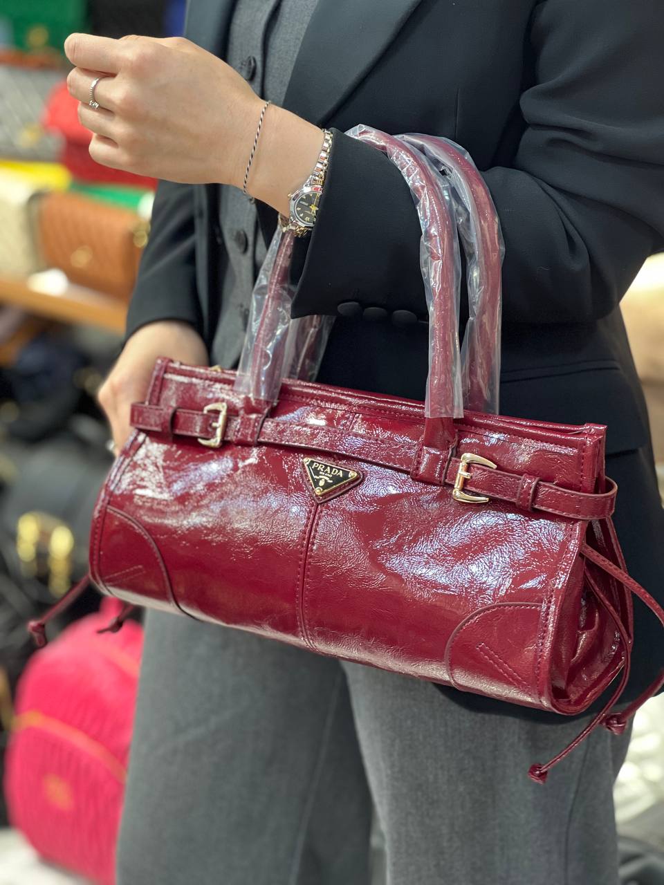 Prada Bonnie Bordeaux