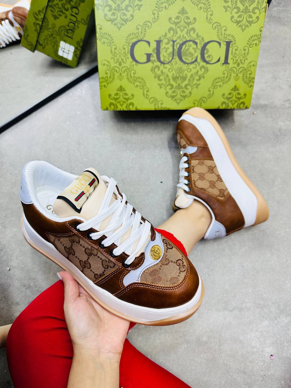 Gucci GG Supreme Brown Sneakers