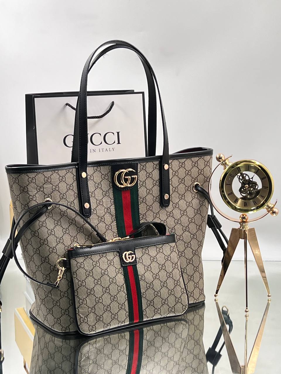 Gucci Ophidia Shopper Bag Black