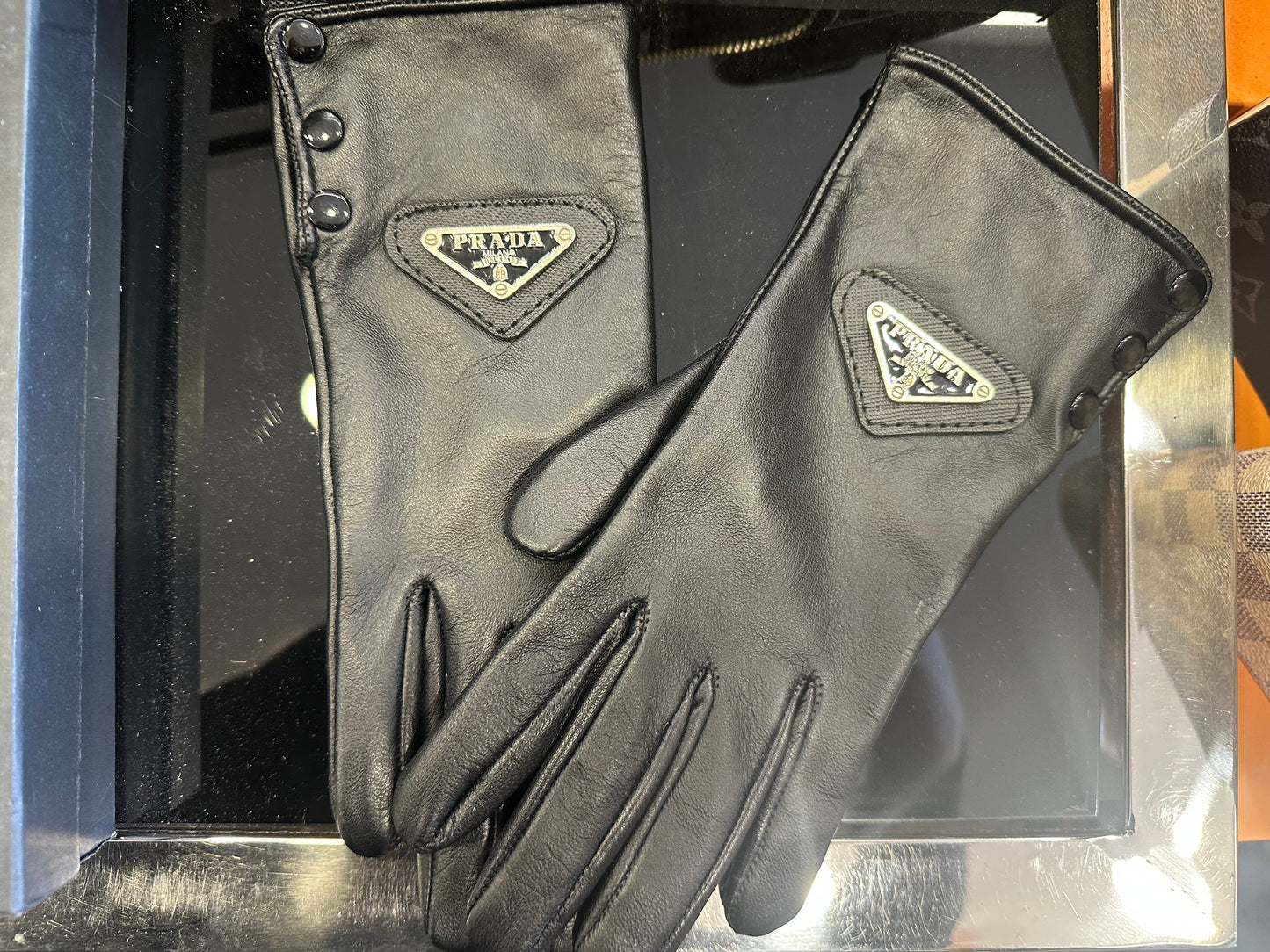 Prada Δερμάτινα Γάντια