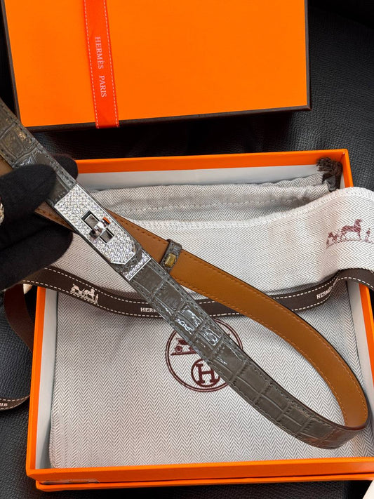 Kelly Belt Croco Elephant