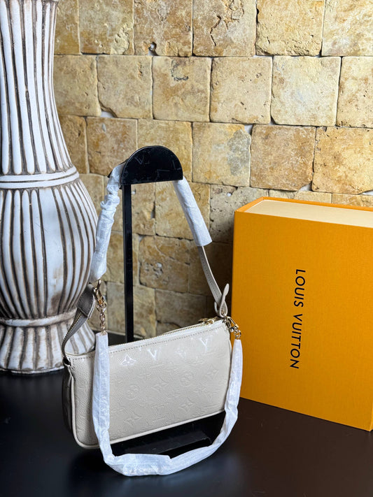 Louis Vuitton Monogram Empreinte Pochette Ivory