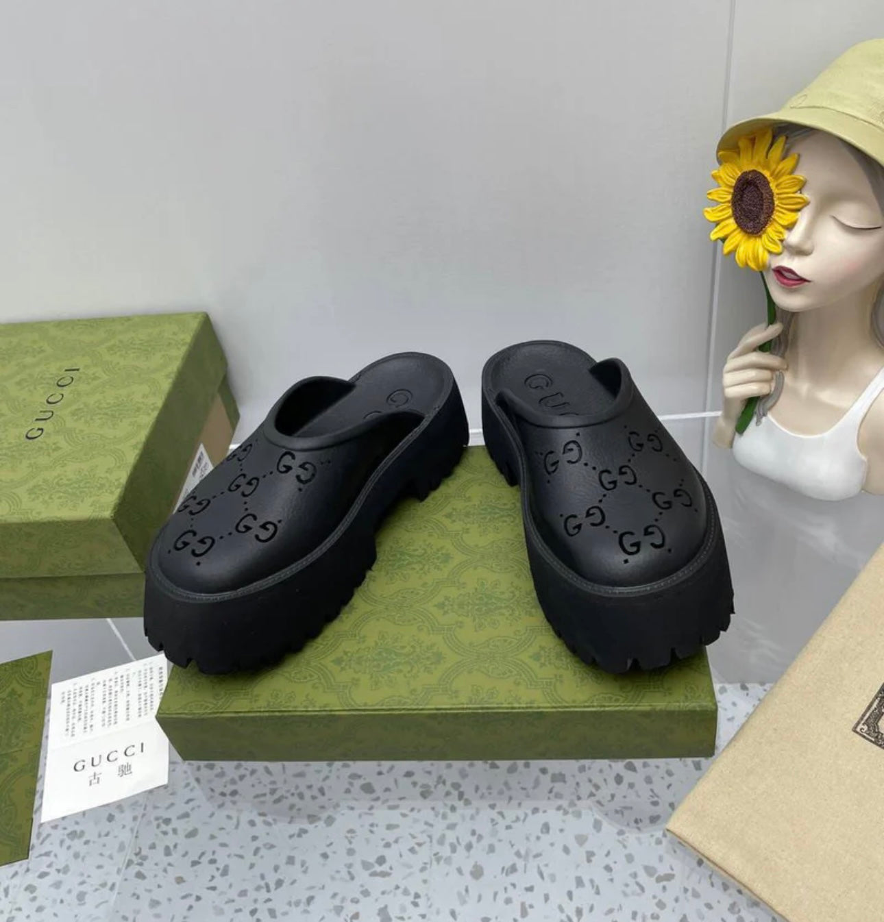 Gucci Rubber Platform Black