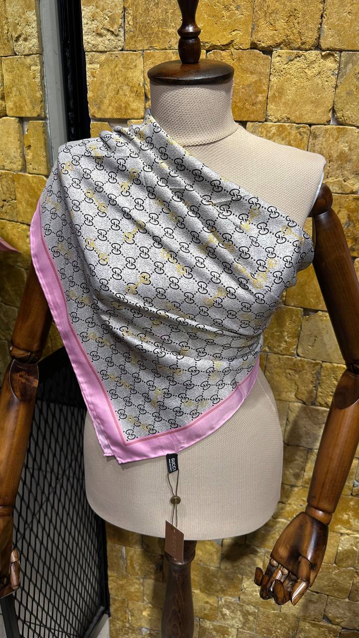 Gucci Silk Scarf Pink