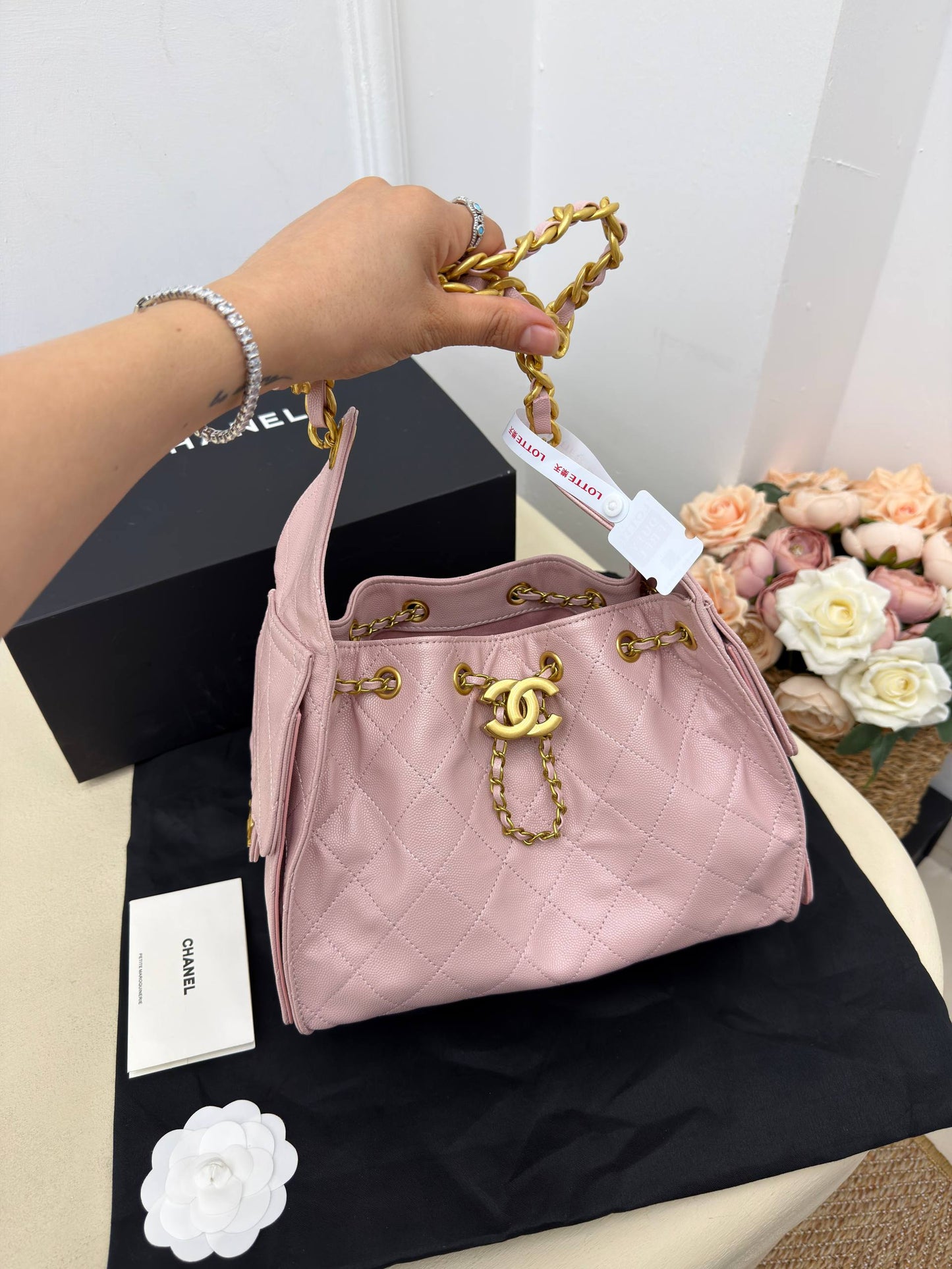 Chanel Gabrielle Drawstring Bag Pink