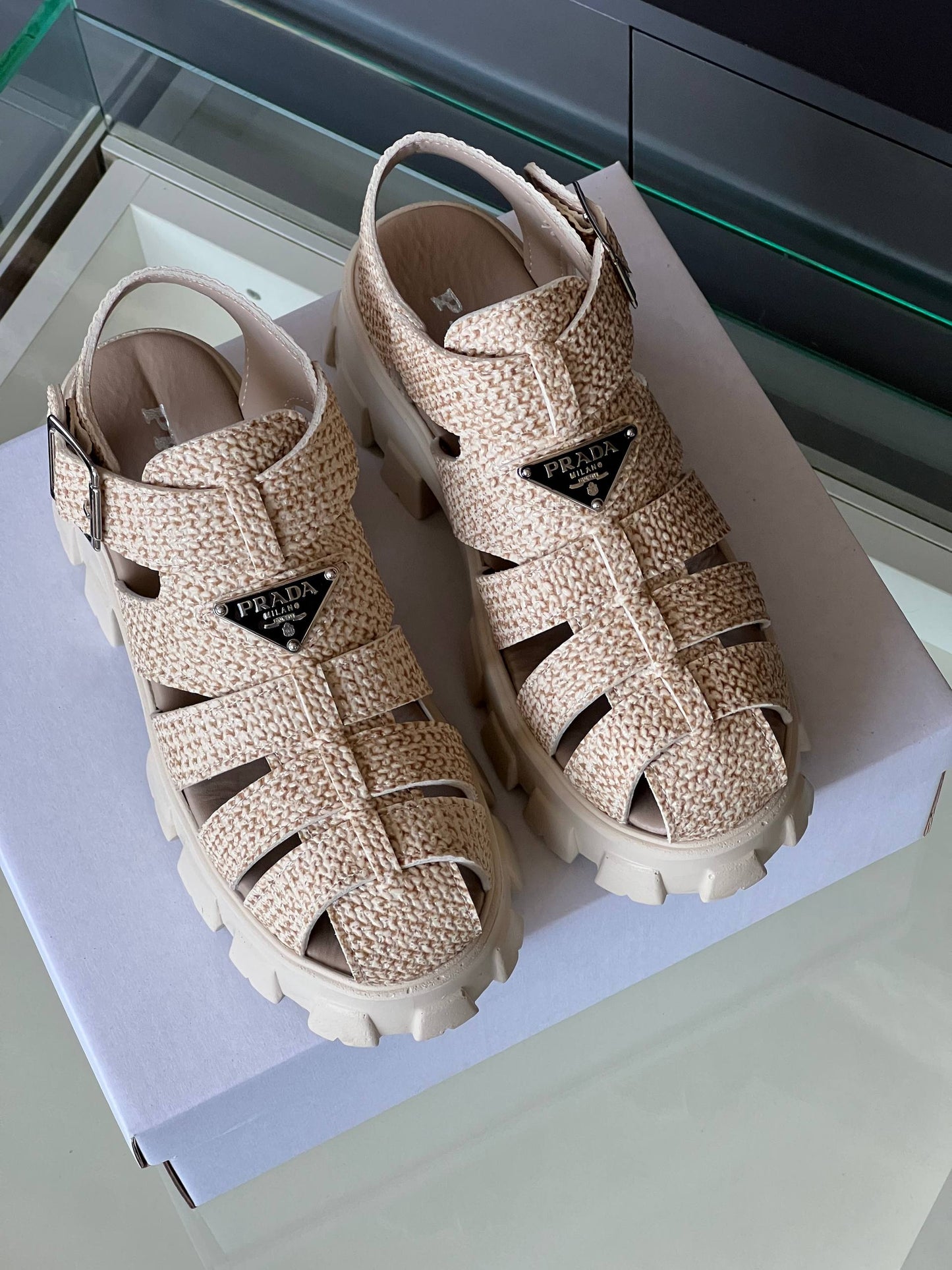Prada Monolith Sandals