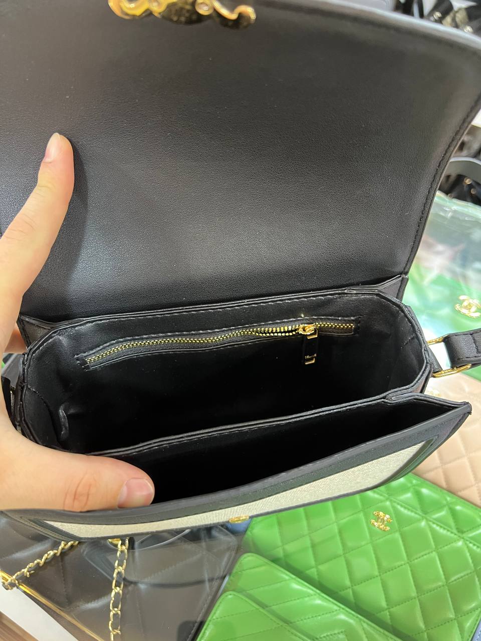 CELINE Triomphe Canvas Crossbody Bag