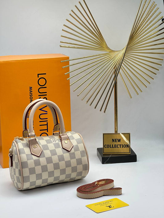 Lv Speedy Nano Damier Λευκό
