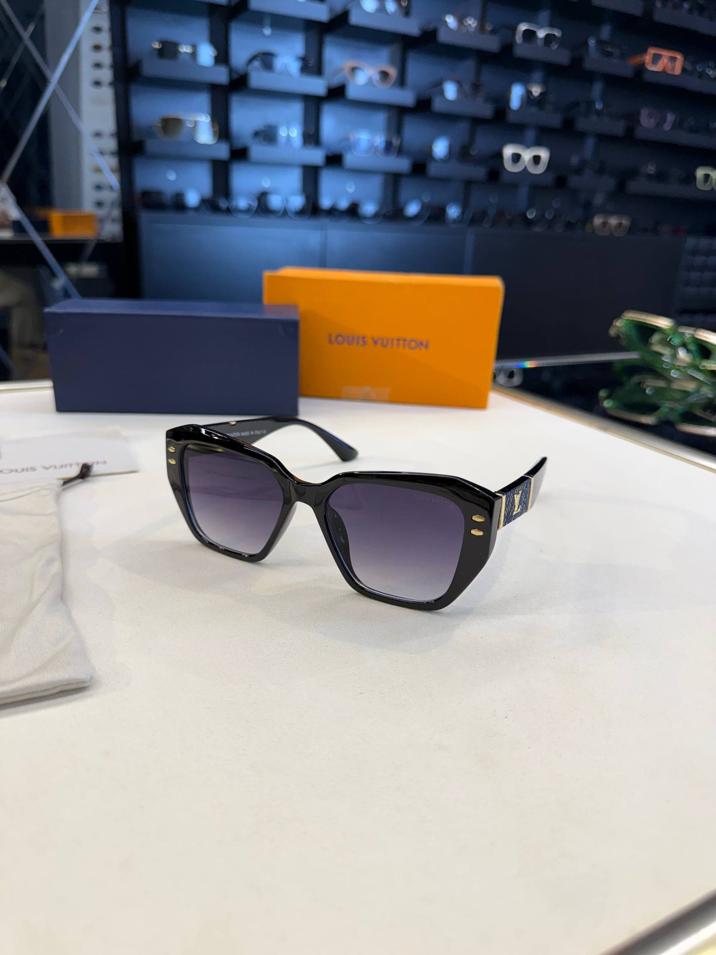 Louis Vuitton Square Sunglasses Black