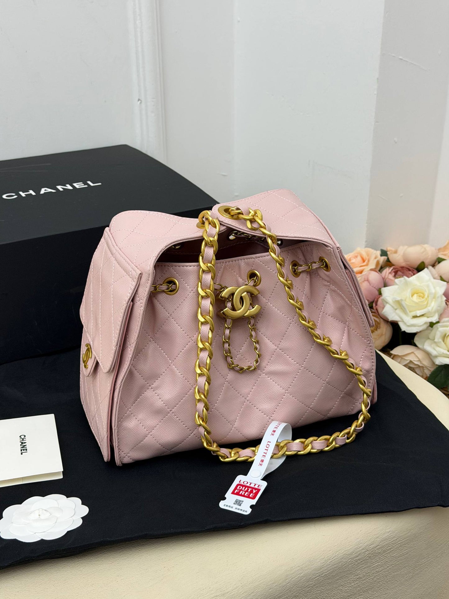 Chanel Gabrielle Drawstring Bag Pink