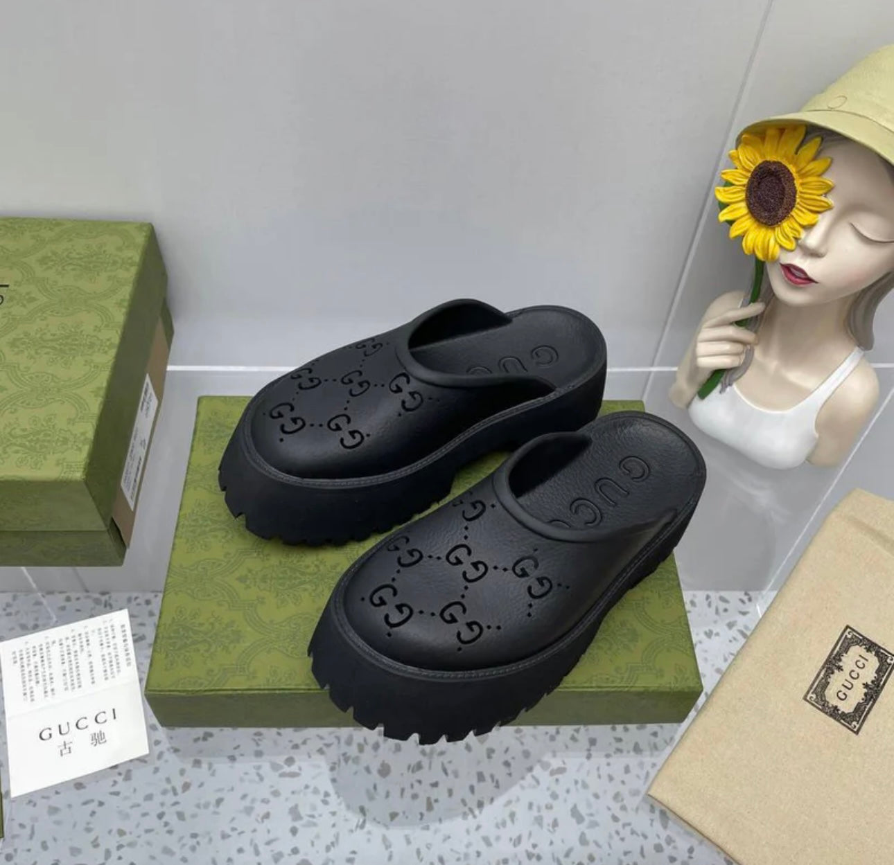 Gucci Rubber Platform Black
