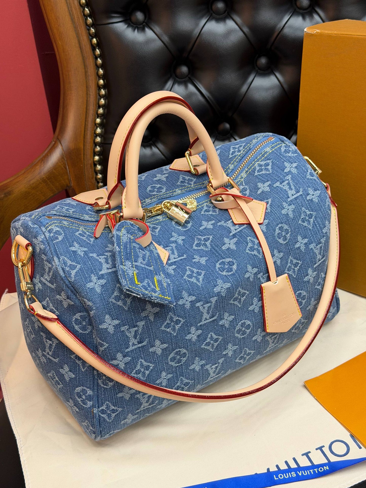 Louis Vuitton Denim Monogram Speedy Bandoulière