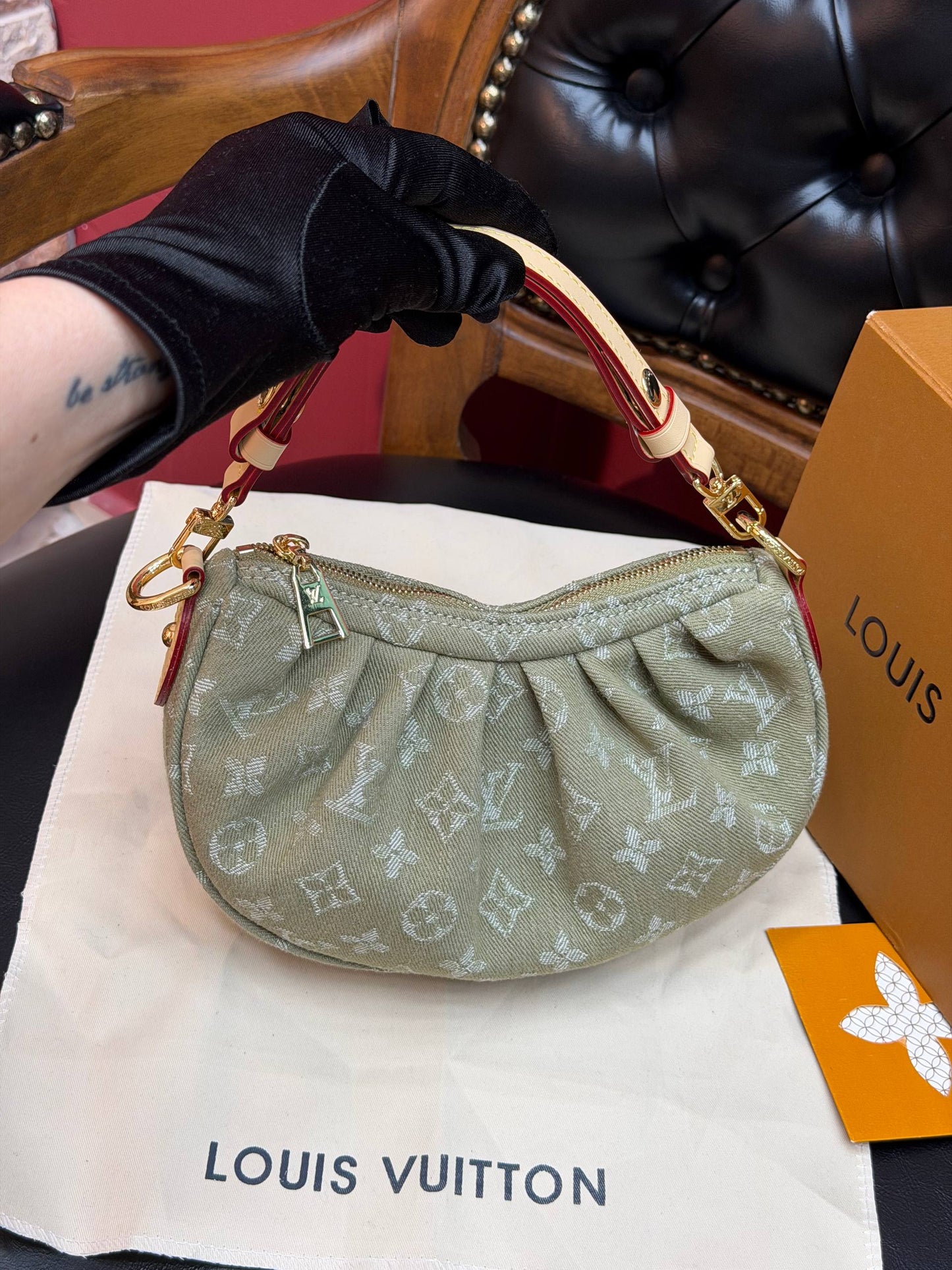 Louis Vuitton Monogram Denim Croissant PM