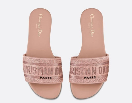 Dior Dway Slide Pink Canvas