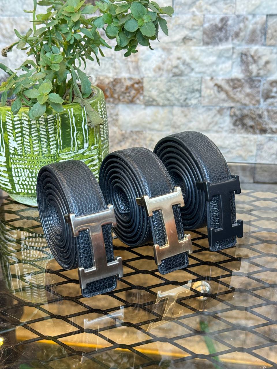 Hermès H Reversible Belt Brown/Black Silver